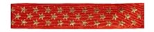 Picture of SHIMMERING STARS RIBBON  RED & GOLD 2.5CM  X 1M